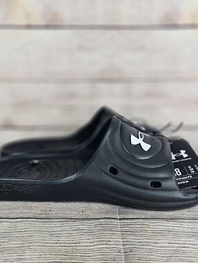Under Armour Men's Locker Room IV Slides Black Size 18 (3023758-001)